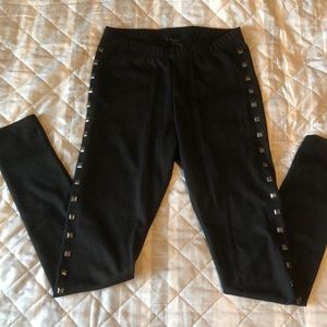 Black leggings with silver studs